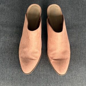 Old Navy Faux Suede Mule Booties - 8.5 - pink